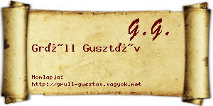 Grüll Gusztáv névjegykártya