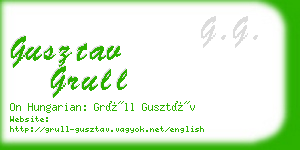 gusztav grull business card